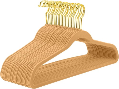 Pcs camel velvet hangers - pcs,